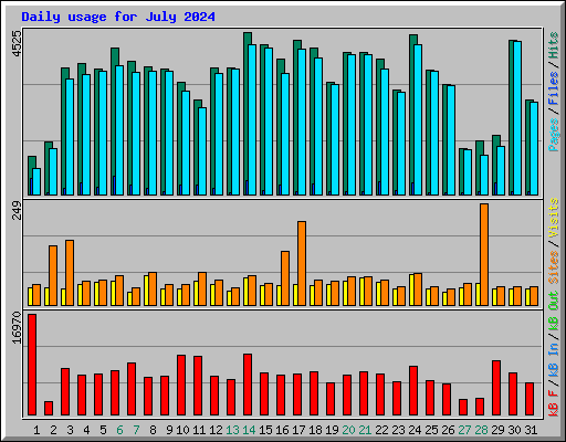 Daily usage for July 2024