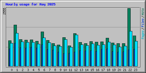 Hourly usage for May 2025