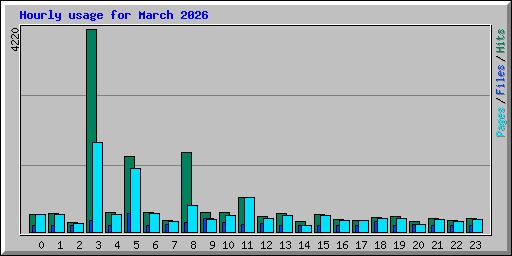 Hourly usage for March 2026