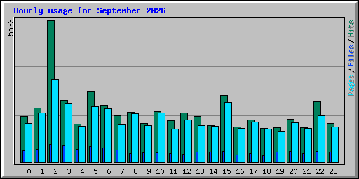 Hourly usage for September 2026
