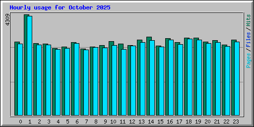 Hourly usage for October 2025