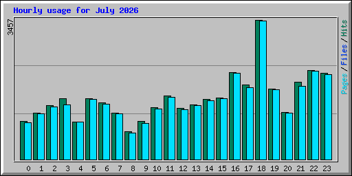 Hourly usage for July 2026